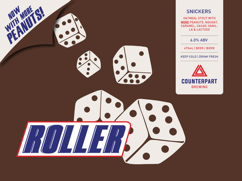 Snickers Roller (Now with MORE Peanuts!) | Oatmeal Stout | $5.75